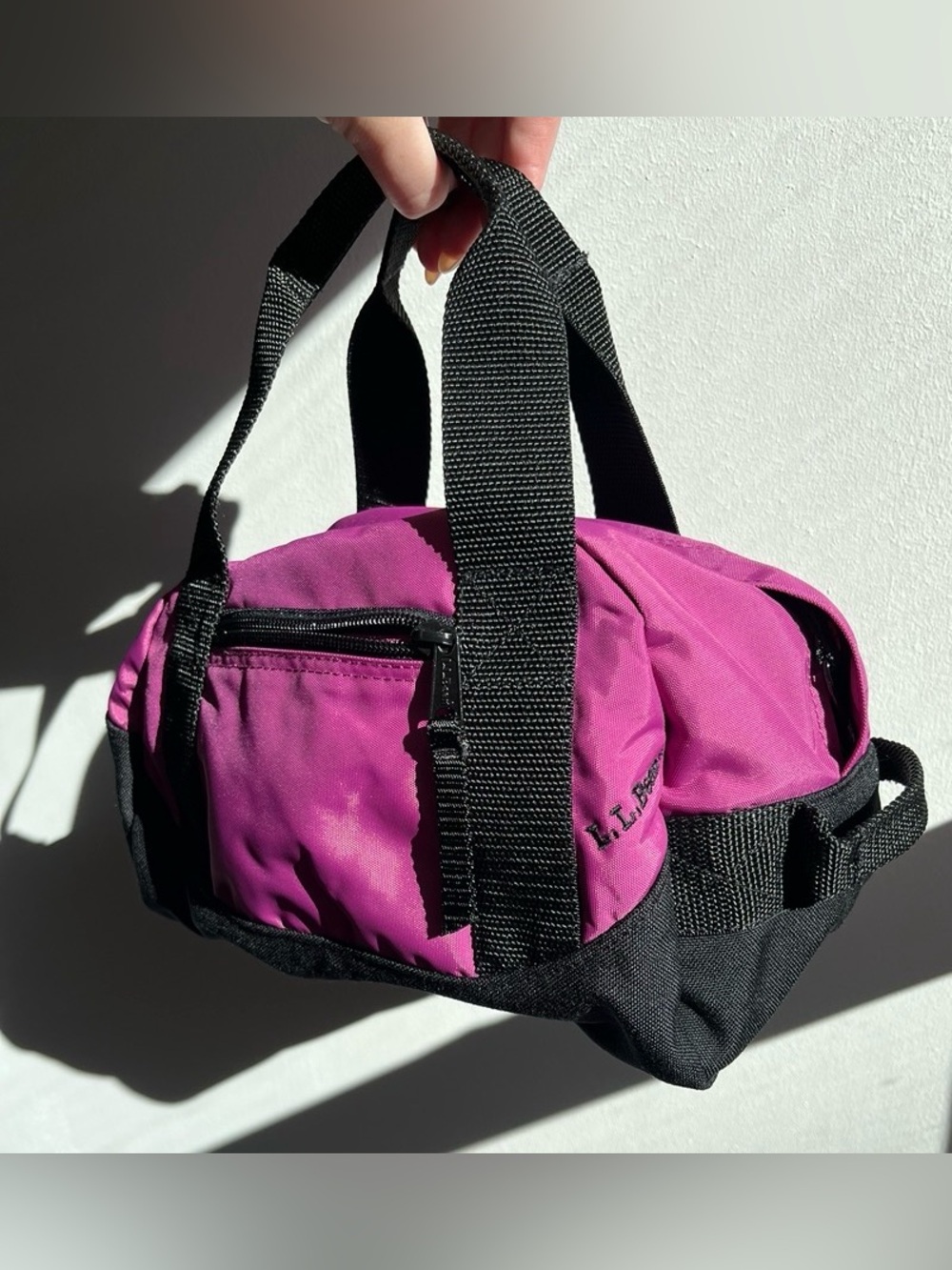 Vintage L.L. Bean 10” Mini Adventure Duffle Toiletry/Cosmetic Bag in Orchid